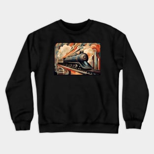 I like trains, Art Deco Crewneck Sweatshirt